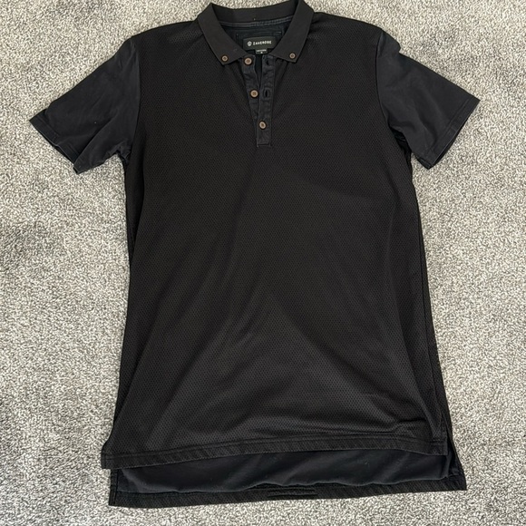 Men’s long polo mesh and fabric mix - Picture 1 of 5